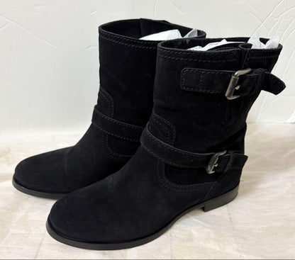 PRADA Boots Shoes EU 37 US 7 Suede Black Authentic
