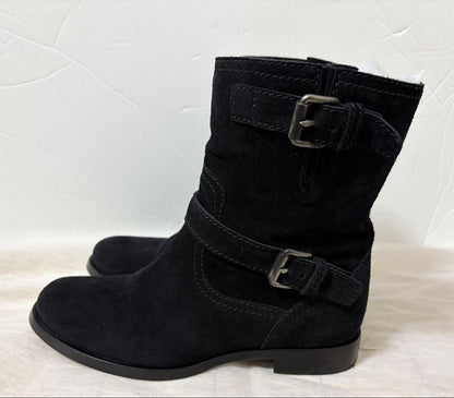 PRADA Boots Shoes EU 37 US 7 Suede Black Authentic