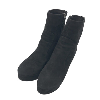 PRADA Short Boots Shoes EU 37.5 US 7.5 Suede Black Authentic
