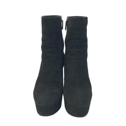 PRADA Short Boots Shoes EU 37.5 US 7.5 Suede Black Authentic