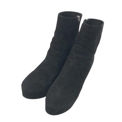 PRADA Short Boots Shoes EU 37.5 US 7.5 Suede Black Authentic