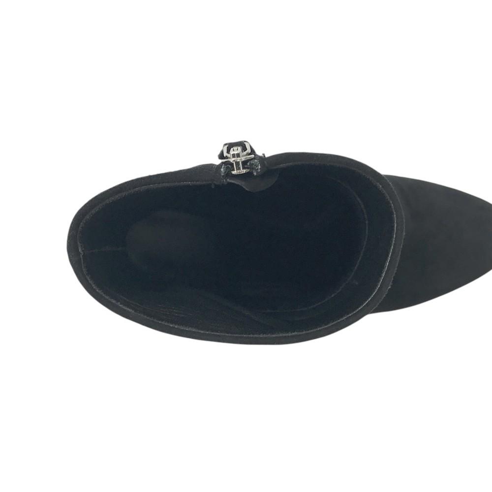 PRADA Short Boots Shoes EU 37.5 US 7.5 Suede Black Authentic