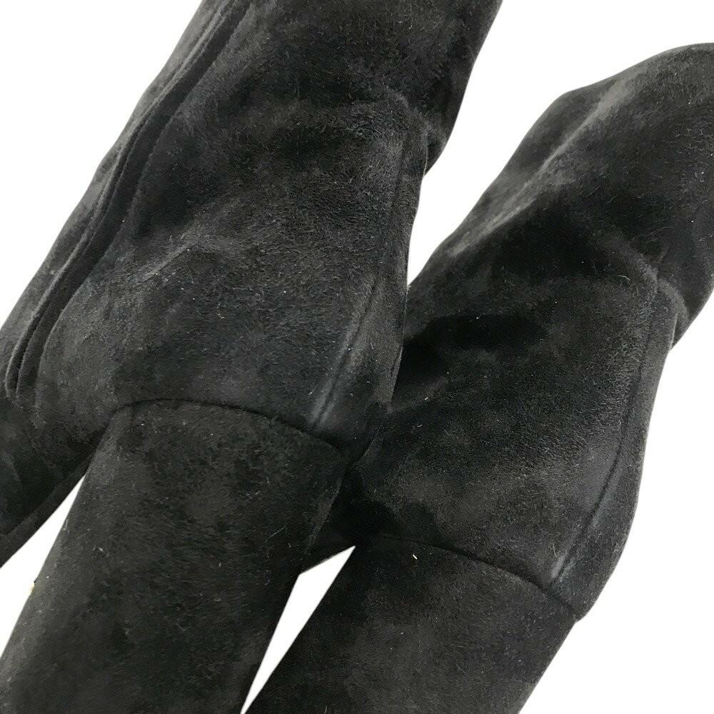 PRADA Short Boots Shoes EU 37.5 US 7.5 Suede Black Authentic