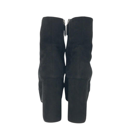 PRADA Short Boots Shoes EU 37.5 US 7.5 Suede Black Authentic