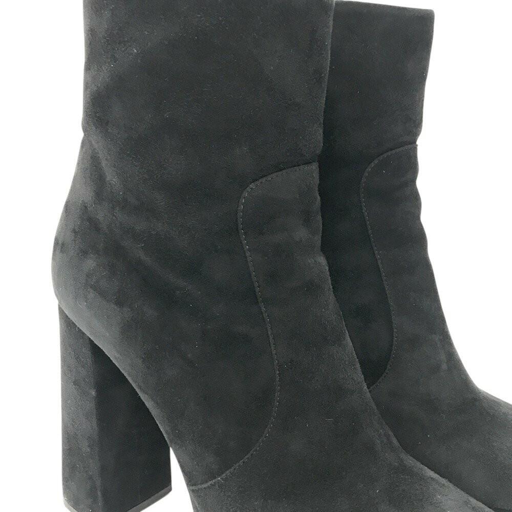 PRADA Short Boots Shoes EU 37.5 US 7.5 Suede Black Authentic
