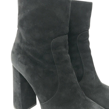 PRADA Short Boots Shoes EU 37.5 US 7.5 Suede Black Authentic