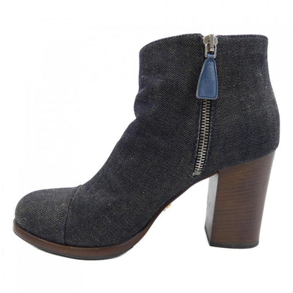 PRADA Short Boots Shoes EU 37.5 US 7.5 Navy Authentic