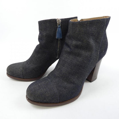 PRADA Short Boots Shoes EU 37.5 US 7.5 Navy Authentic