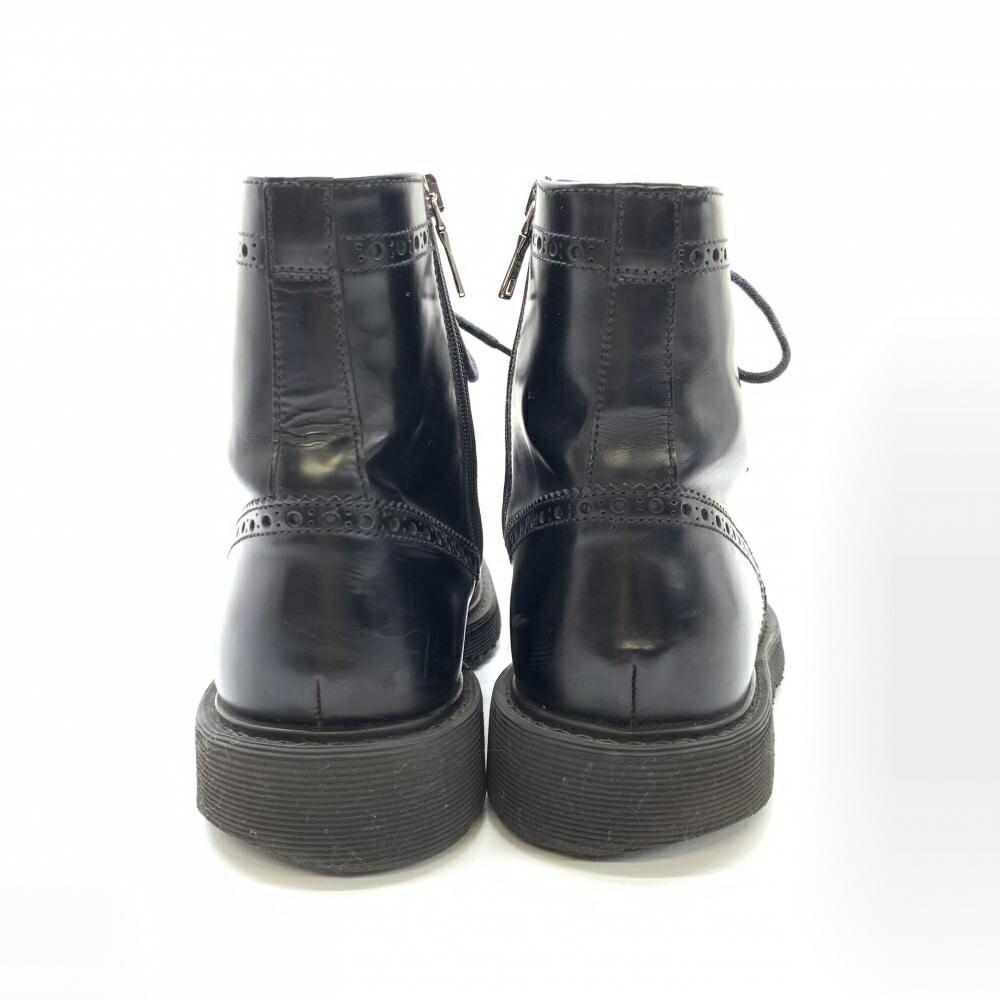 PRADA Zip-up Short Boots Shoes EU 36 US 6 Black Authentic