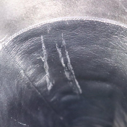 PRADA Long Boots Shoes EU 37 US 7 Suede Leather Black Authentic