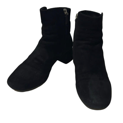 PRADA Short Boots Shoes EU 35 US 5 Suede Black Authentic