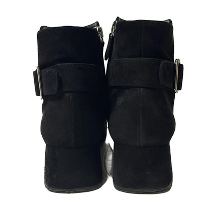 PRADA Short Boots Shoes EU 35 US 5 Suede Black Authentic
