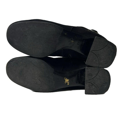 PRADA Short Boots Shoes EU 35 US 5 Suede Black Authentic
