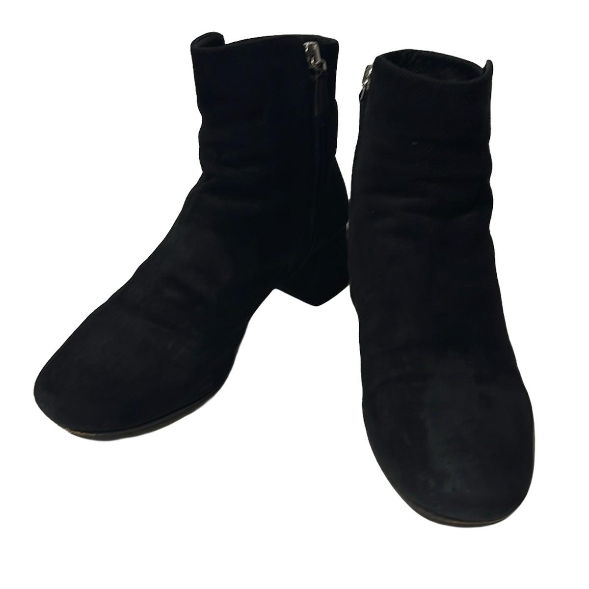 PRADA Short Boots Shoes EU 35 US 5 Suede Black Authentic