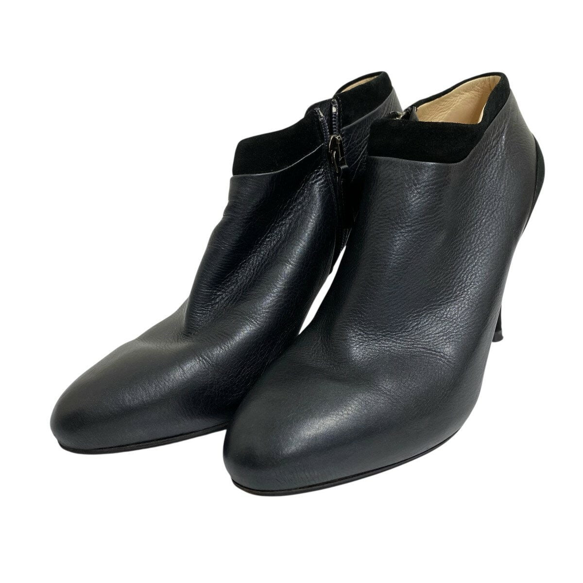 PRADA Short Boots Pumps Shoes EU 37 US 7 Black Authentic