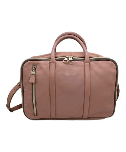 SEE BY CHLOE Hand Shoulder Bag Tote Purse 2way Pink Authentic