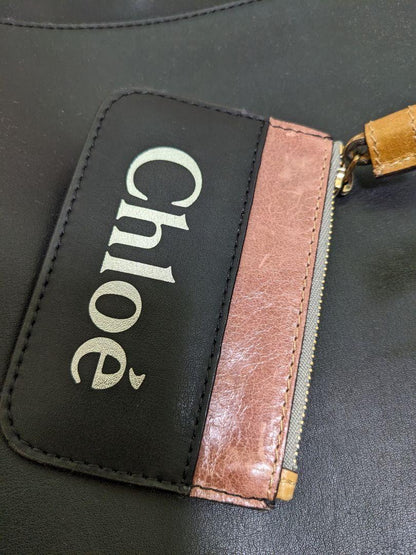 Chloe Hand Bag Tote Purse SAM Leather Black Authentic