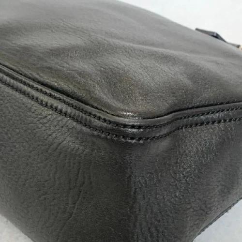 FENDI Bag FF Hand Tote Purse Leather Black Silver Women's Used Authentic