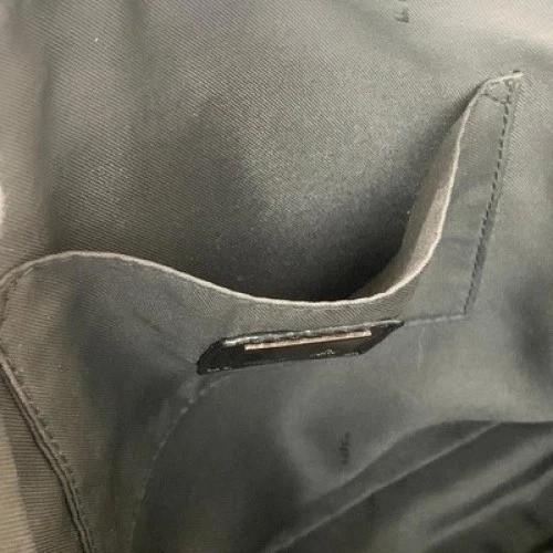 FENDI Bag FF Hand Tote Purse Leather Black Silver Women's Used Authentic