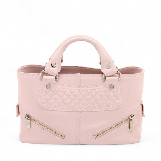 CELINE Hand Bag Tote Purse Boogie coated Leather Pink Authentic