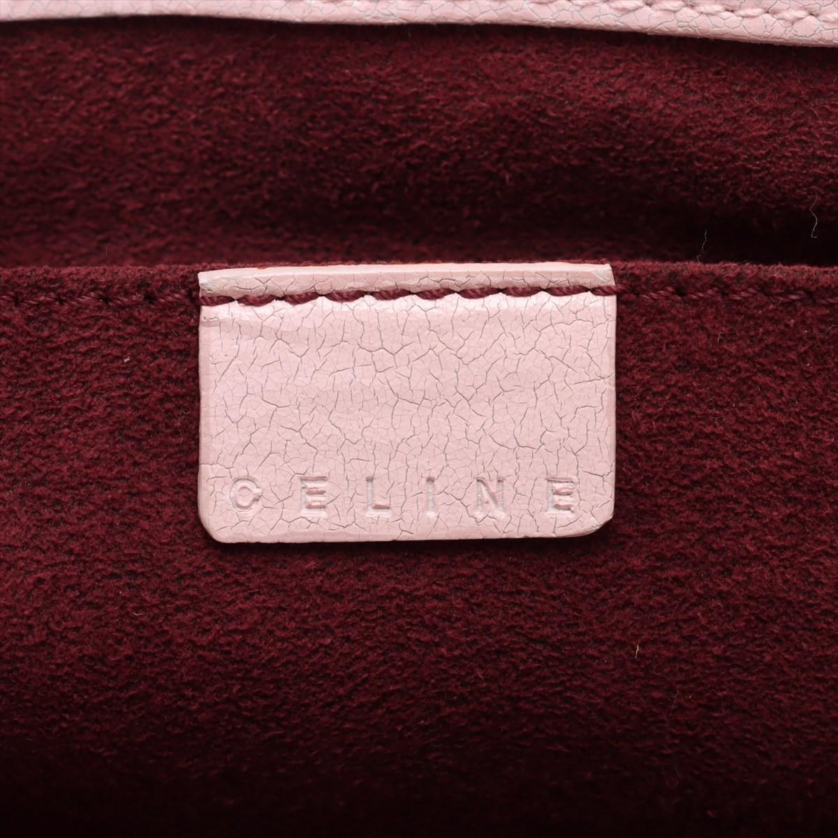 CELINE Hand Bag Tote Purse Boogie coated Leather Pink Authentic