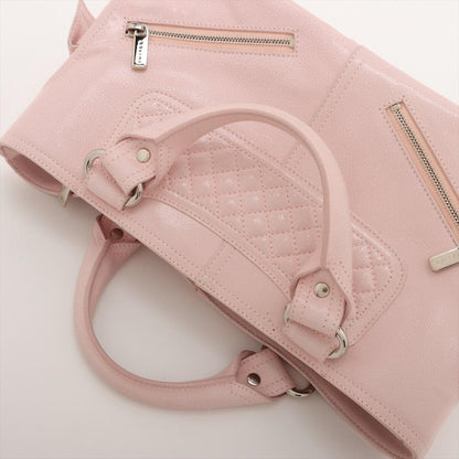 CELINE Hand Bag Tote Purse Boogie coated Leather Pink Authentic