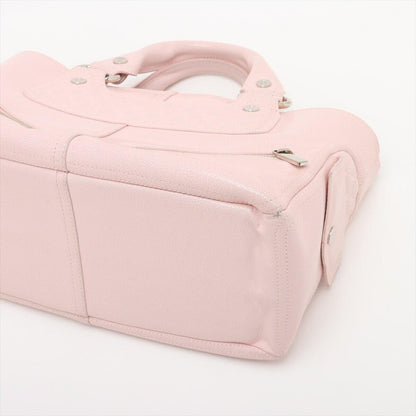 CELINE Hand Bag Tote Purse Boogie coated Leather Pink Authentic