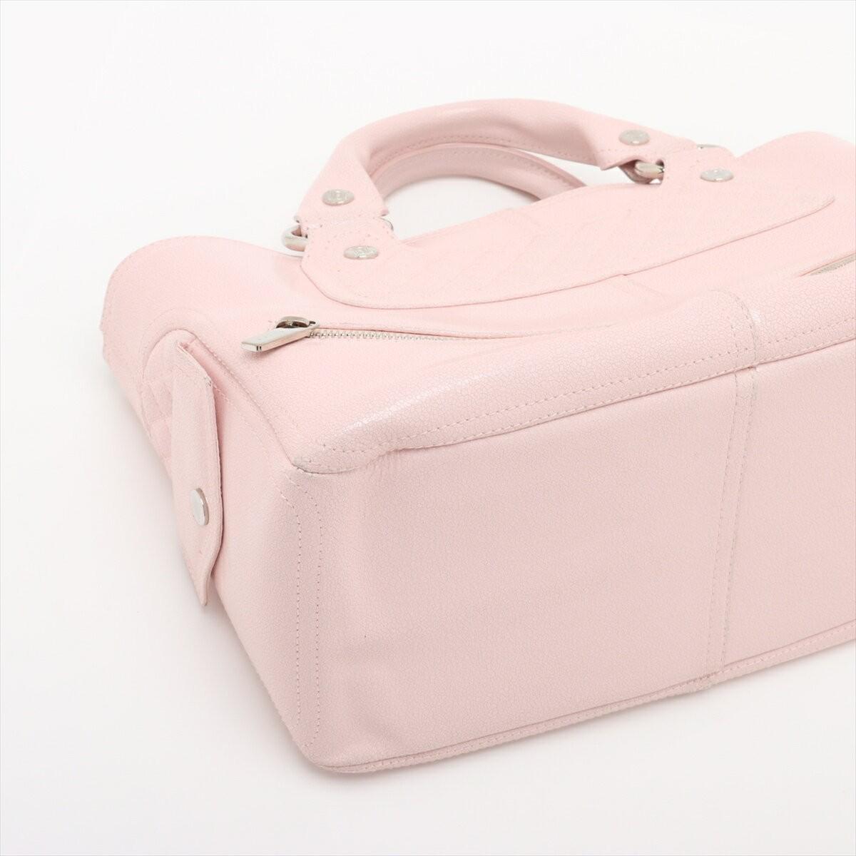 CELINE Hand Bag Tote Purse Boogie coated Leather Pink Authentic