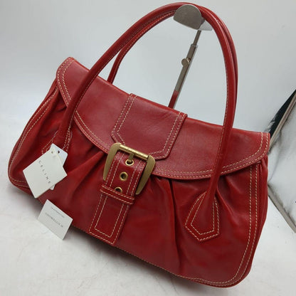 CELINE Hand Bag Tote Purse Red Authentic