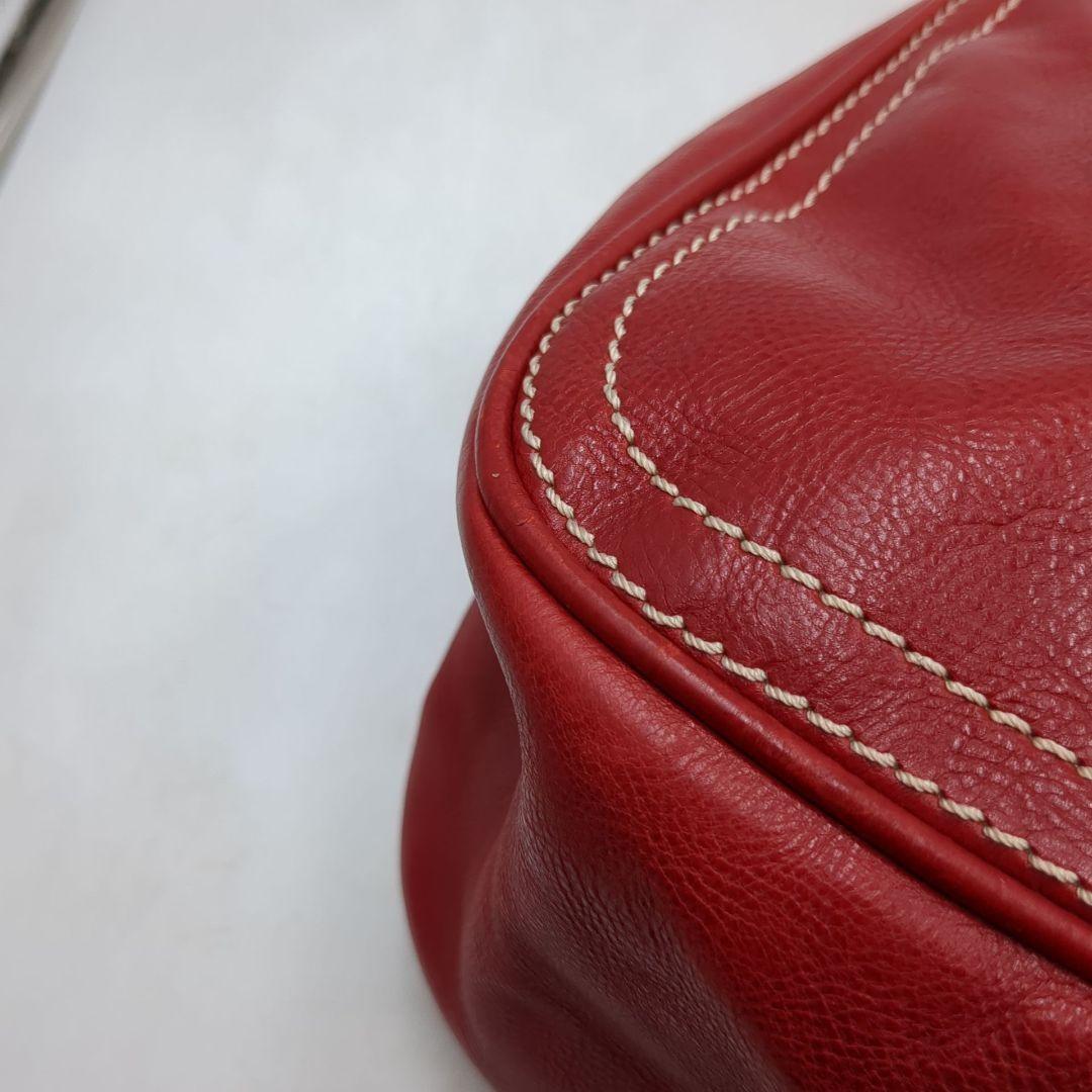 CELINE Hand Bag Tote Purse Red Authentic