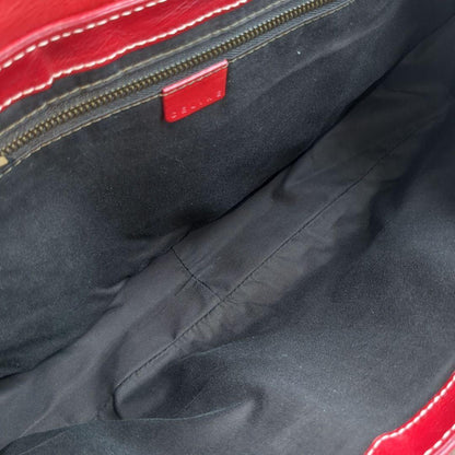 CELINE Hand Bag Tote Purse Red Authentic