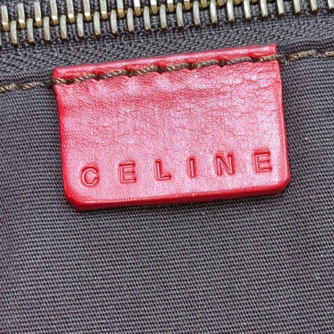 CELINE Hand Bag Tote Purse Red Authentic