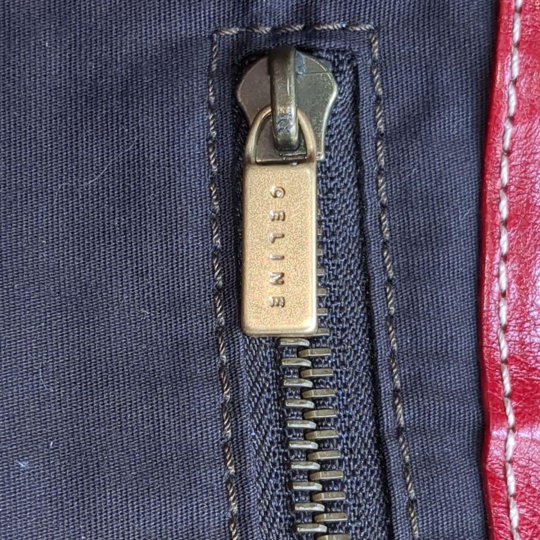 CELINE Hand Bag Tote Purse Red Authentic