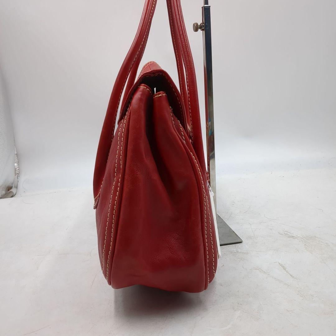 CELINE Hand Bag Tote Purse Red Authentic