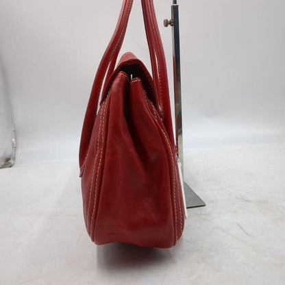 CELINE Hand Bag Tote Purse Red Authentic