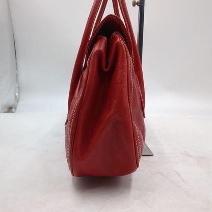 CELINE Hand Bag Tote Purse Red Authentic