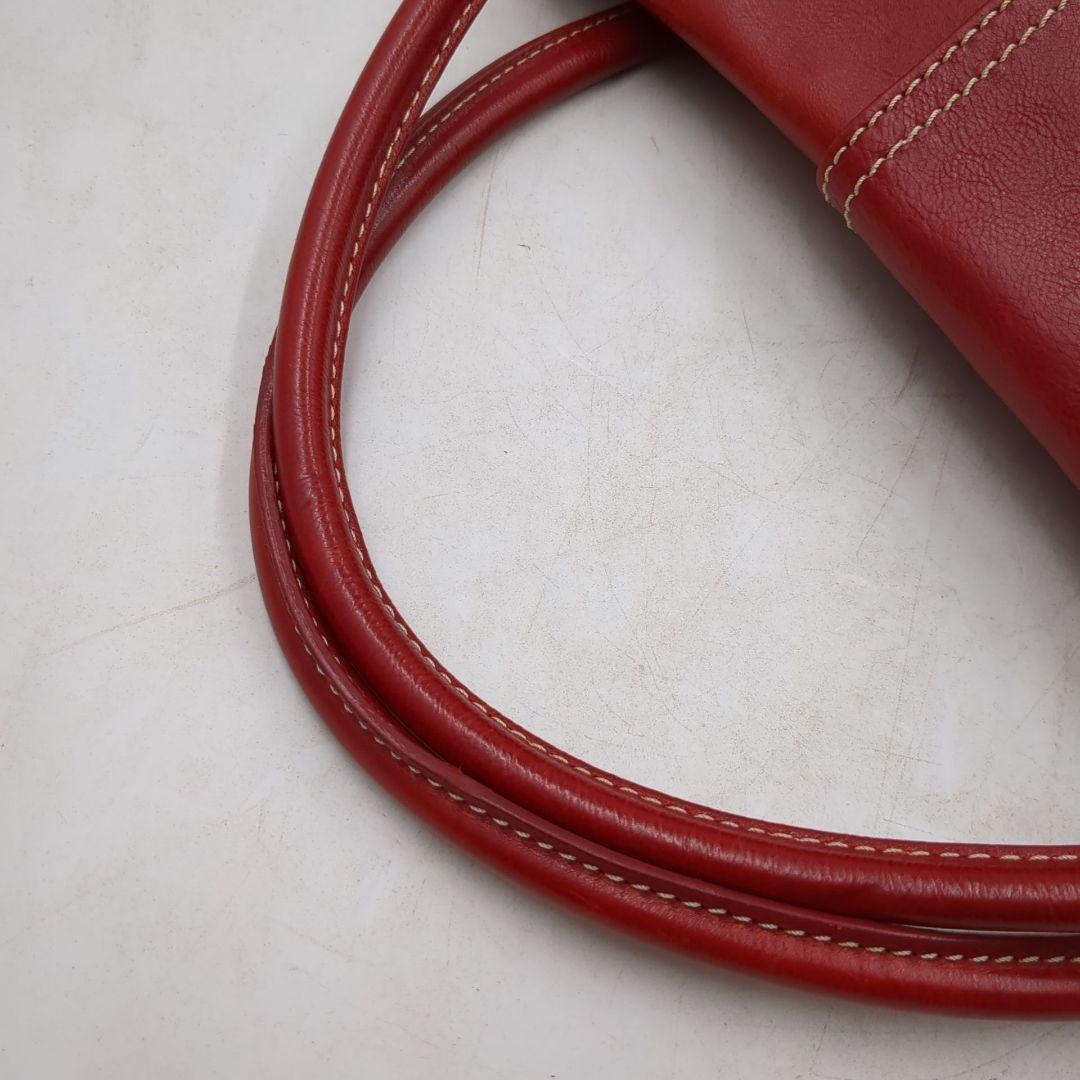 CELINE Hand Bag Tote Purse Red Authentic