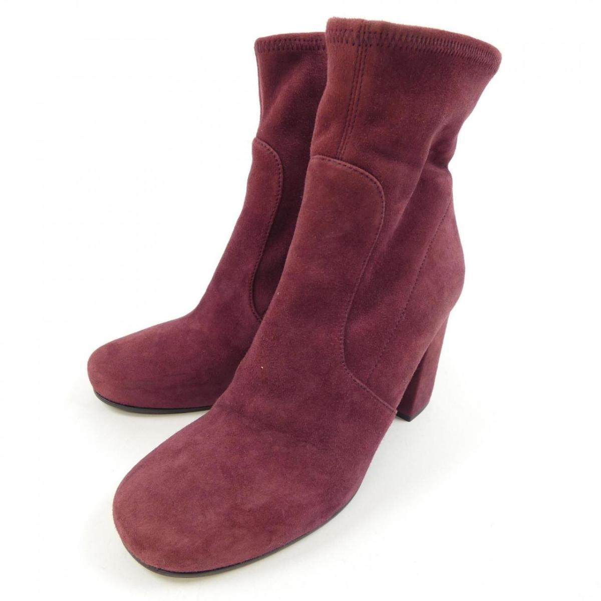 PRADA Short Boots Shoes EU 36 US 6 Red Authentic