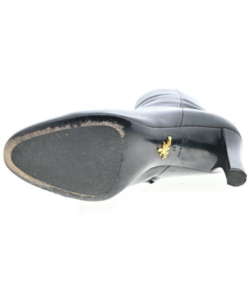 PRADA Short Boots Shoes EU 37 US 7 Black Authentic