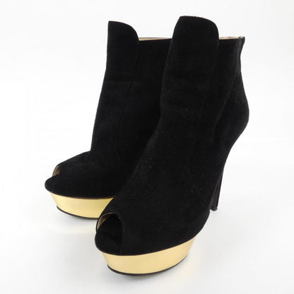 PRADA Short Boots Shoes EU 36.5 US 6.5 Black Authentic