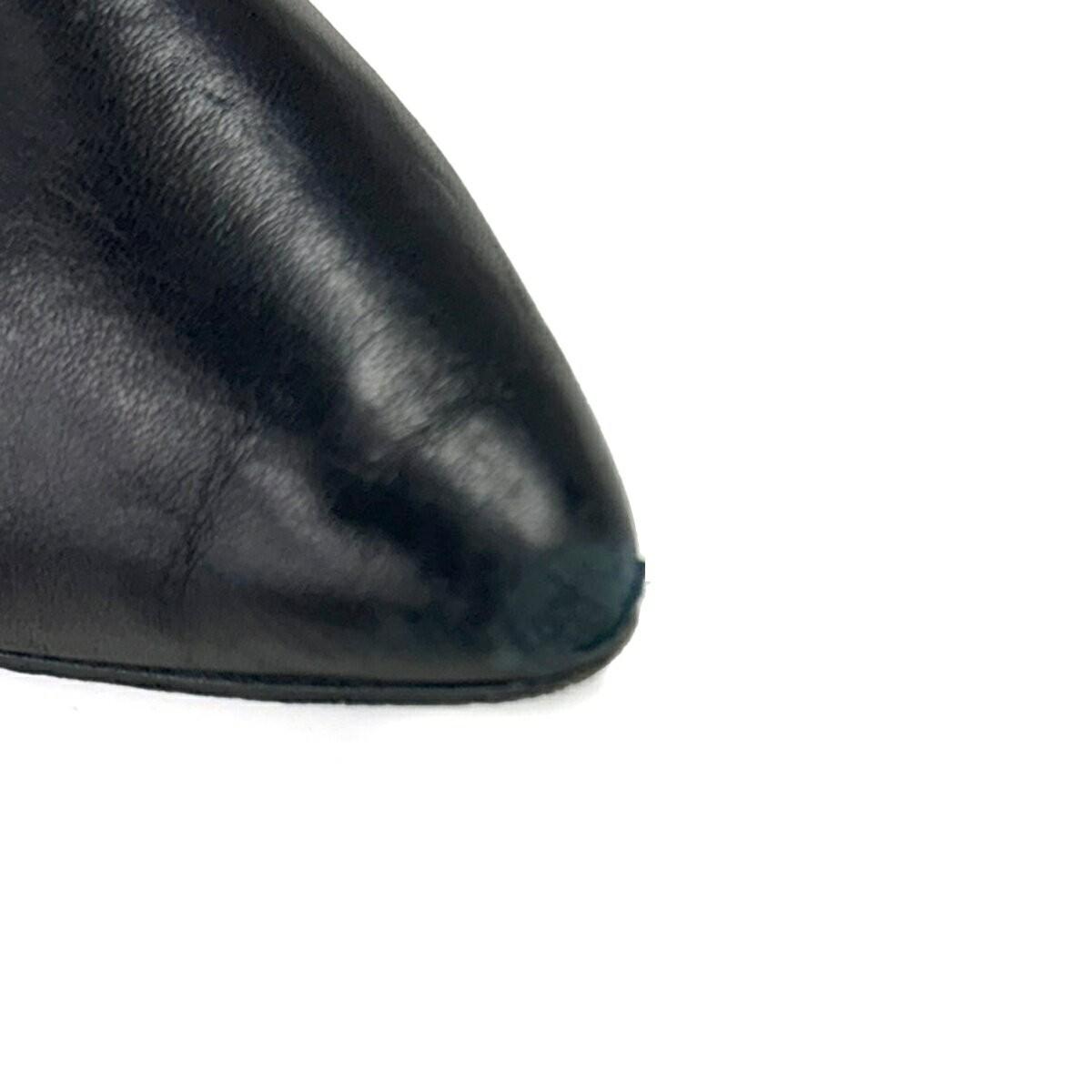 PRADA short western heel Boots Shoes EU 37.5 US 7.5 Black Authentic