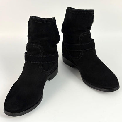 PRADA engineer Short Boots Shoes EU 36 US 6 Suede Black Authentic