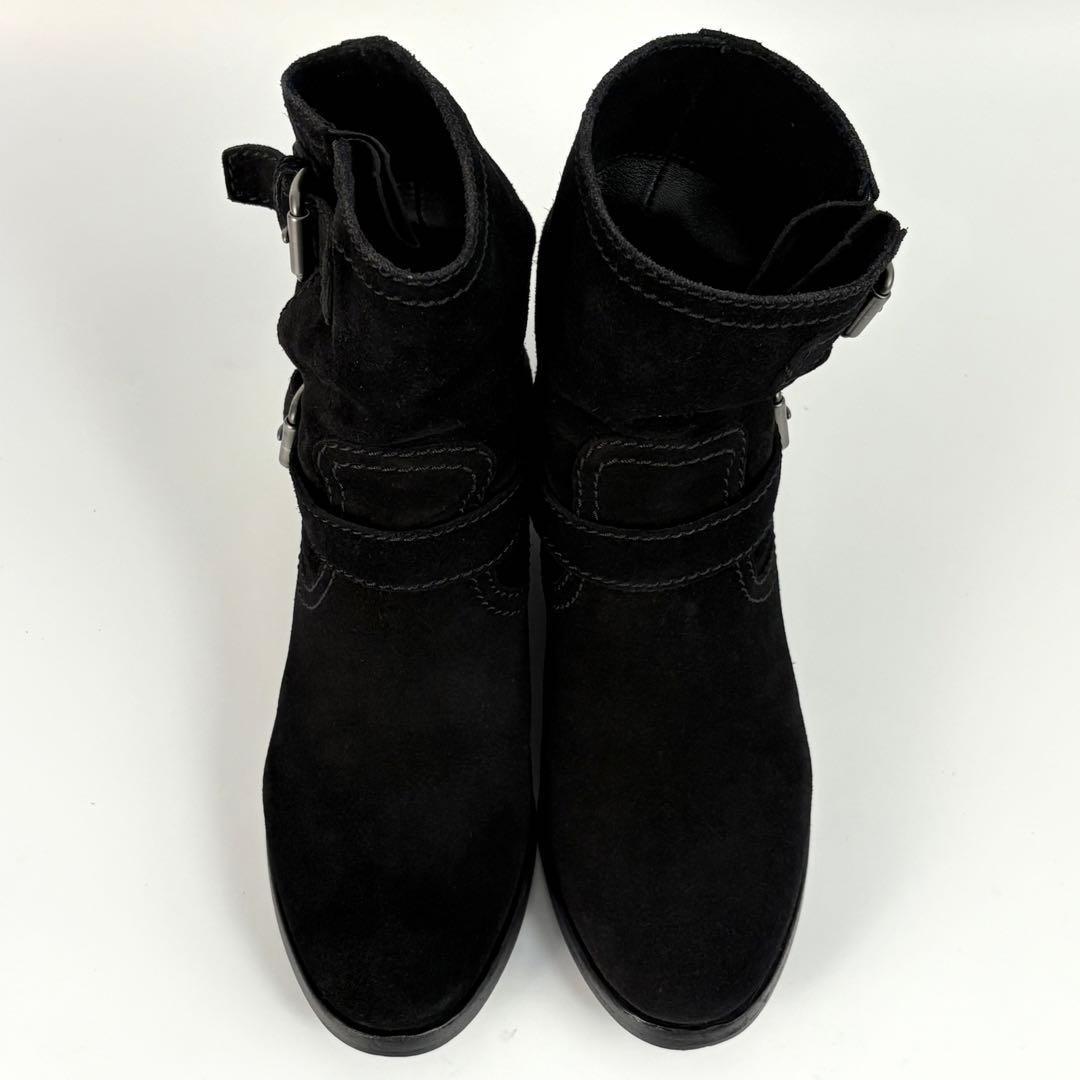 PRADA engineer Short Boots Shoes EU 36 US 6 Suede Black Authentic