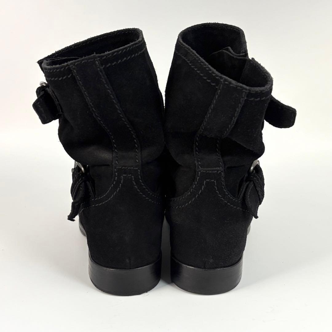 PRADA engineer Short Boots Shoes EU 36 US 6 Suede Black Authentic