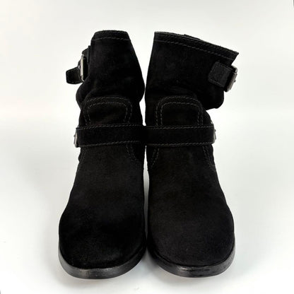 PRADA engineer Short Boots Shoes EU 36 US 6 Suede Black Authentic