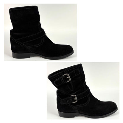 PRADA engineer Short Boots Shoes EU 36 US 6 Suede Black Authentic