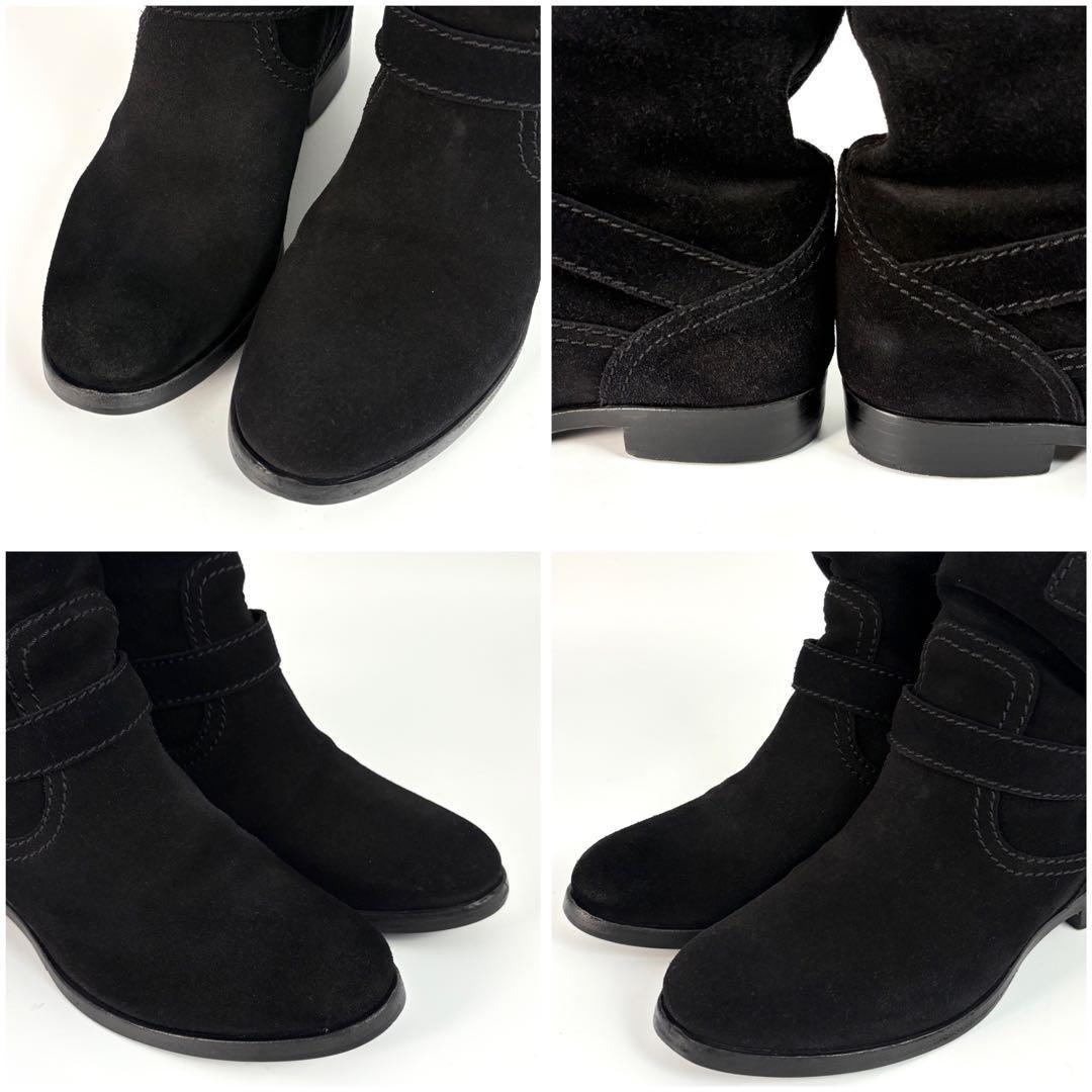 PRADA engineer Short Boots Shoes EU 36 US 6 Suede Black Authentic