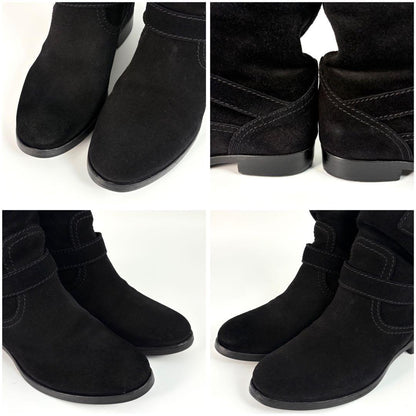 PRADA engineer Short Boots Shoes EU 36 US 6 Suede Black Authentic