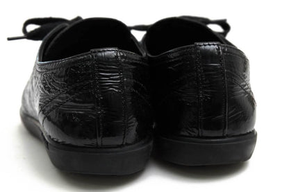 PRADA Sneakers Shoes Low-Cut EU 36.5 US 6.5 Patent Leather Black Authentic