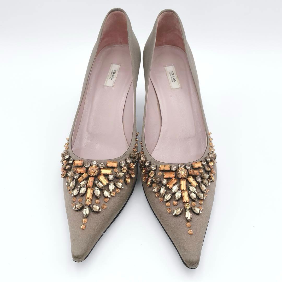 PRADA Shoes Pumps Heel EU 36.5 US 6.5 Brown Authentic